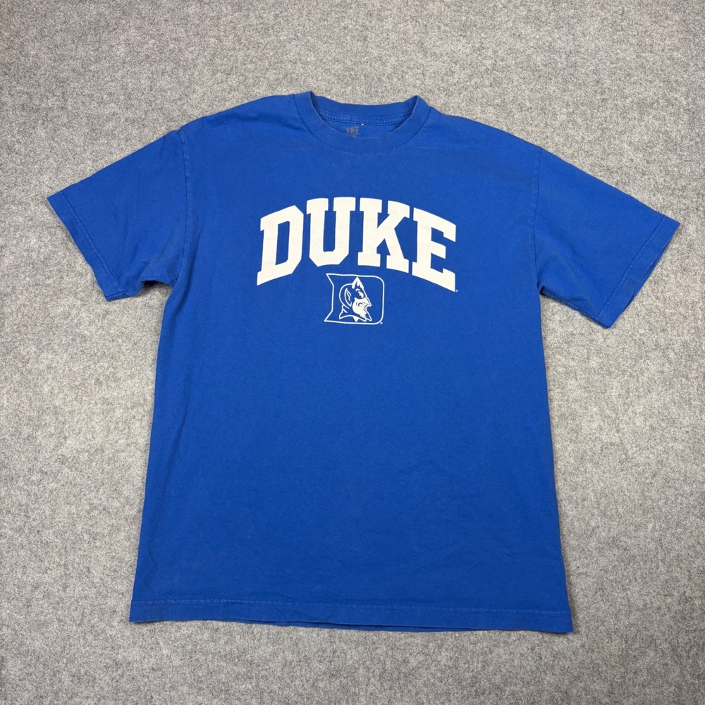 Duke Blue Devils T-Shirt Mens Large Royal Blue Cotton Short Sleeve NCAA Tee
